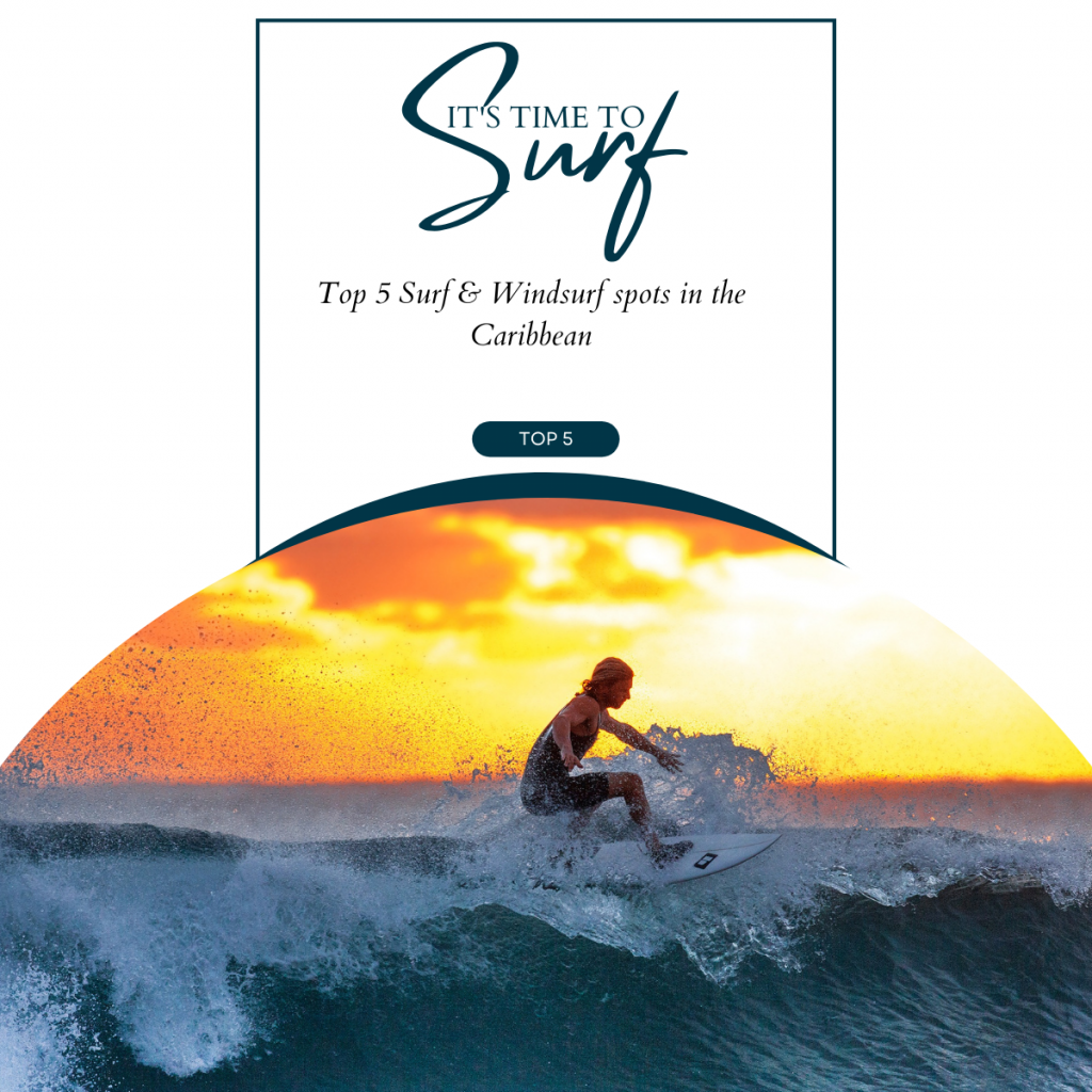 Top 5 Surf & Windsurf spots in the Caribbean (LinkedIn Post)