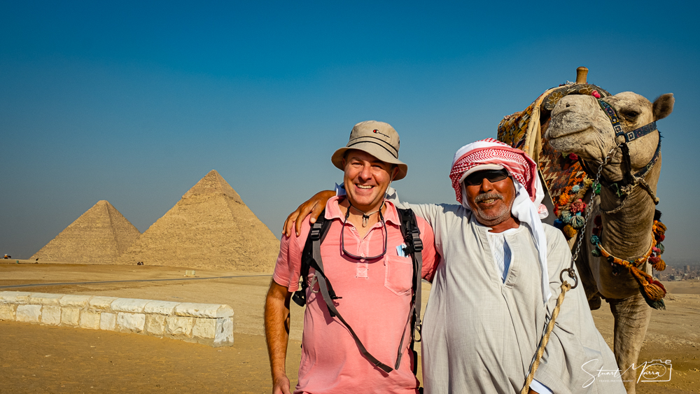 Stuart Marra at the pyramids